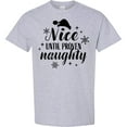 thumbnail image 3 of Inktastic Christmas Nice Until Proven Naughty T-Shirt, 3 of 5