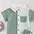 thumbnail image 4 of Linfrsh Toddler Boy Clothing Summer Clothes Short Sleeves T-Shirt Tops + Shorts Cute Outfits Set for 2t 3t 4t 5t 6t 7t 8t 9y Kid Daily School Activities(Green,18-24 Months), 4 of 5
