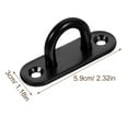 thumbnail image 2 of NICERIO 4Pcs Pad Eye Plate Stainless Steel Wall Mount Hook Heavy Duty Ceiling Hook Black, 2 of 7