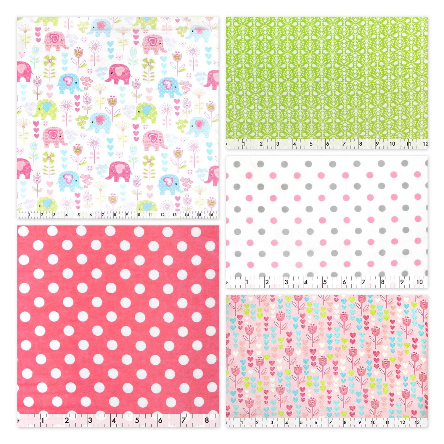 Fabric Creations Flannel Fat Quarter Bundle - 5" x 18" x 21", 5" x 18" x 21"