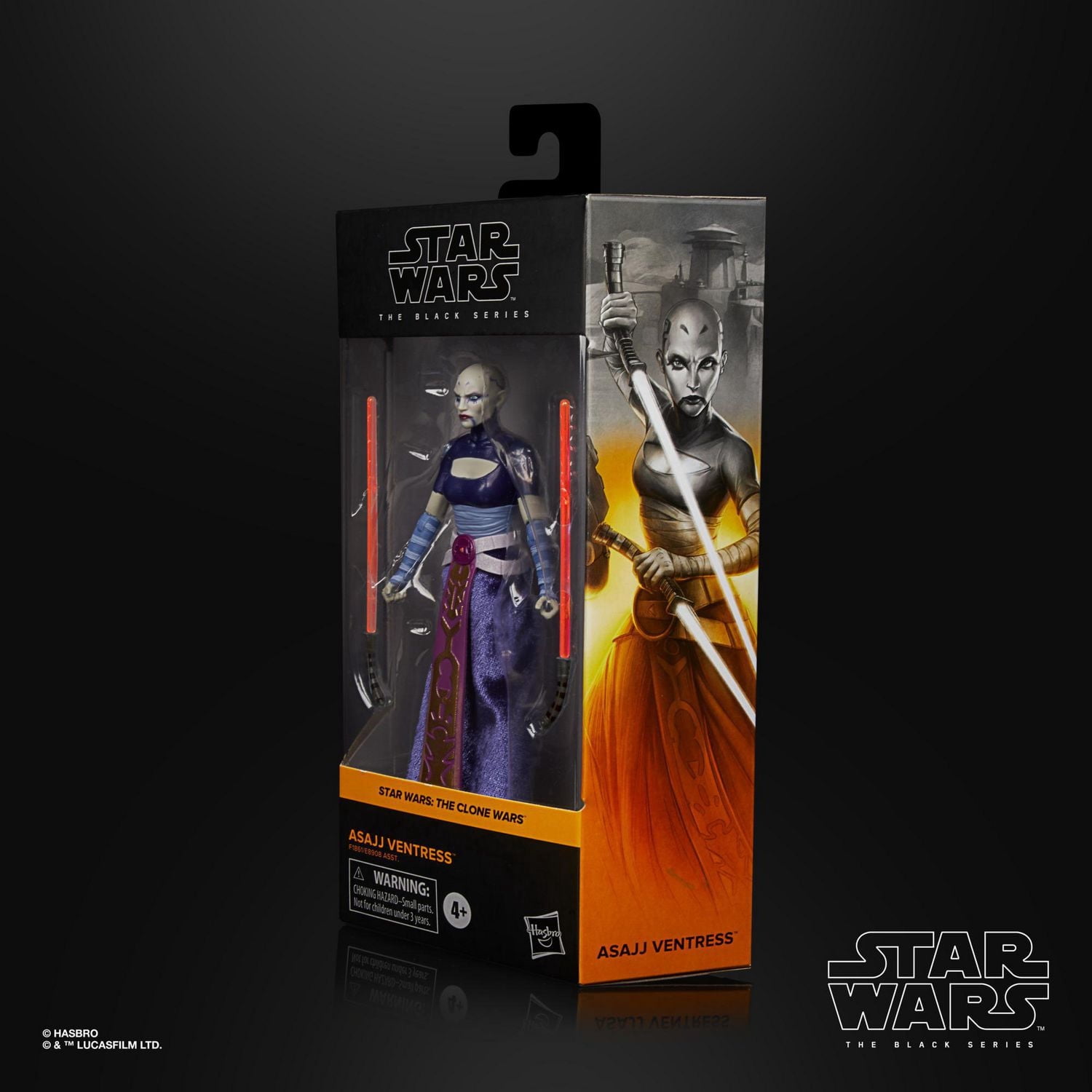 Star Wars The Black Series Asajj Ventress Toy 6-Inch Scale Star Wars: The Clone Wars Collectible Action Figure, Toys For Kids Ages 4 and Up