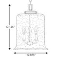 thumbnail image 2 of Progress Lighting Winslett 3-Light Pendant, Brushed Nickel, Seeded Glass Shade, 2 of 6