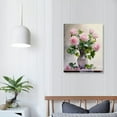 thumbnail image 3 of EastSmooth  Framed Pink Flowers Canvas Prints Wall Art Roses in Vase Wall Decor Nature Rustic Woman Home Decor Painting Picture for Bathroom Bedroom Living Room Ready To Hang, 3 of 4