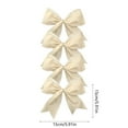 thumbnail image 3 of AuroraX Cute Christmas Decoration Set Hanging White Contemporary 4 Pcs Keepsake Ornaments Pastel cloth Decorative Bow for Christma Tree,Xmas Gifts Decor, 3 of 6