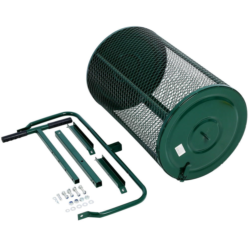 YYAo Garden Care Manure Spreaders,Peat Moss Spreader 24inch,Compost Spreader Metal Mesh,T shaped Handle for planting seeding