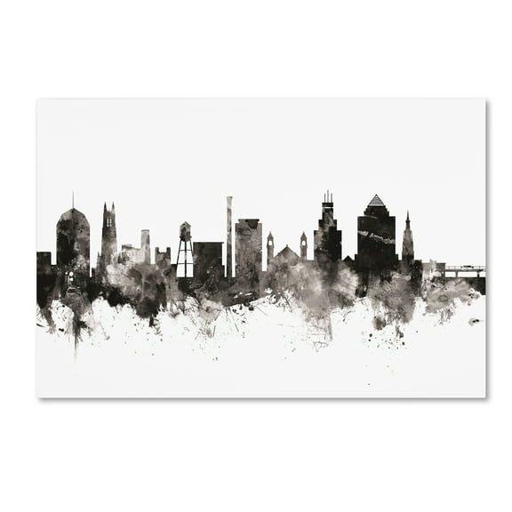 Trademark Fine Art 'Durham North Carolina Skyline III' Canvas Art by Michael Tompsett