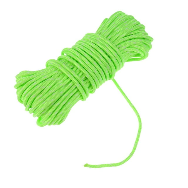 4MM fluorescente reflectante Guyline Camping lona tienda cuerda Guy Line cable Paracord 20m shamjiam Cuerda reflectante