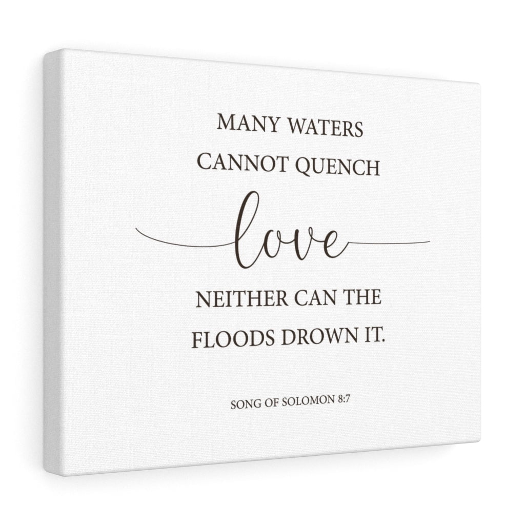 Scripture Canvas Love Song Of Solomon 8 7 Christian Wall Art Bible Verse Print Ready To Hang Walmart Com