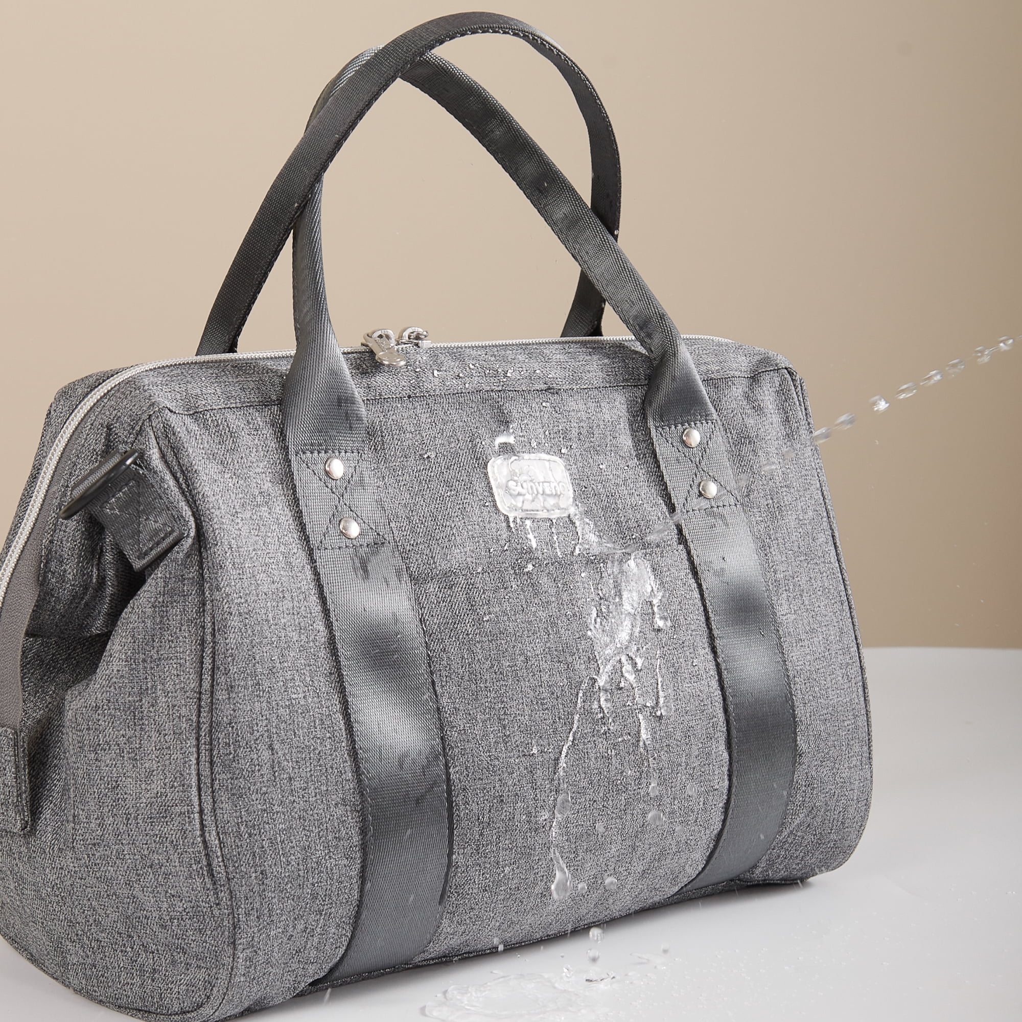 Sunveno Small Crossbody Diaper Bag, Upgraded Tote Bag, Travel Essentials Mommy Bag