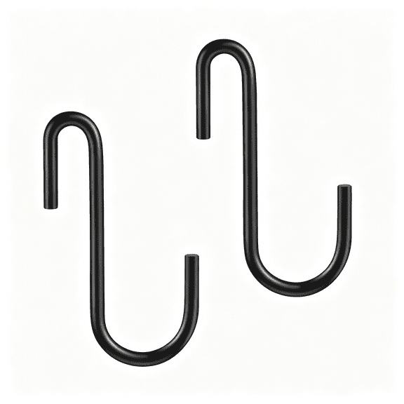 XIBUFE 10 Pack Heavy Duty S Hooks Black S Shaped Hooks Hanging Hangers Hooks for Kitchen,Bathroom,Bedroom and Office: Pan,Pot,Coat,Bag,Plants(10 Pack/Black/Small)