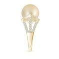thumbnail image 3 of Angara Golden South Sea Cultured Pearl Triple Shank Ring in 14K Yellow Gold for Women | June Birthstone Jewelry for Her, 3 of 8