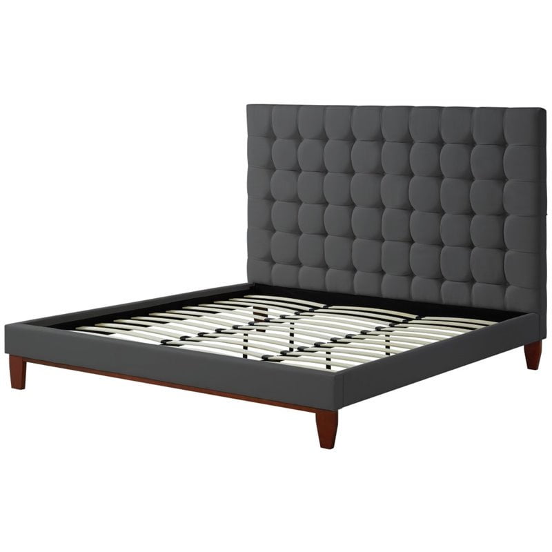 Blake Light Grey Linen Bed Frame, Casper Upholstered Bed Frame Assembly Instructions