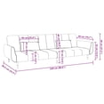 thumbnail image 4 of vidaXL 2-Seater Sofa Bed with Two Pillows Dark Grey Velvet, 4 of 5