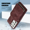 thumbnail image 3 of for Samsung Galaxy S22 Ultra Wallet Case Crossbody Strap, Zipper Phone Case with Card Holder Wrist Strap Purse Cover with Kickstand Compatible with Samsung Galaxy S22 Ultra 6.8 inch - Winered, 3 of 8
