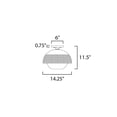 thumbnail image 3 of 1 Light Flush Mount Maxim Lighting 10083Wtbksbr, 3 of 5