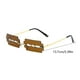 thumbnail image 4 of Gafas de sol cuadradas con montura de metal de moda y gafas de moda únicas, 4 of 8