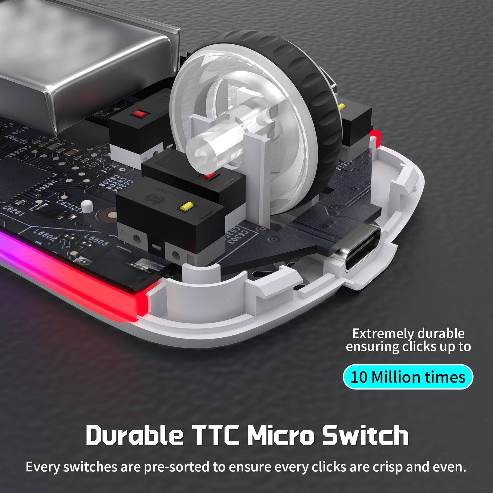 T66 3-Mode RGB Wireless Gaming Mouse - Ergonomic, Lightweight Design with Customizable Backlighting, Macro Programming Support, 650mAh Rechargeable Optical Sensor Mouse