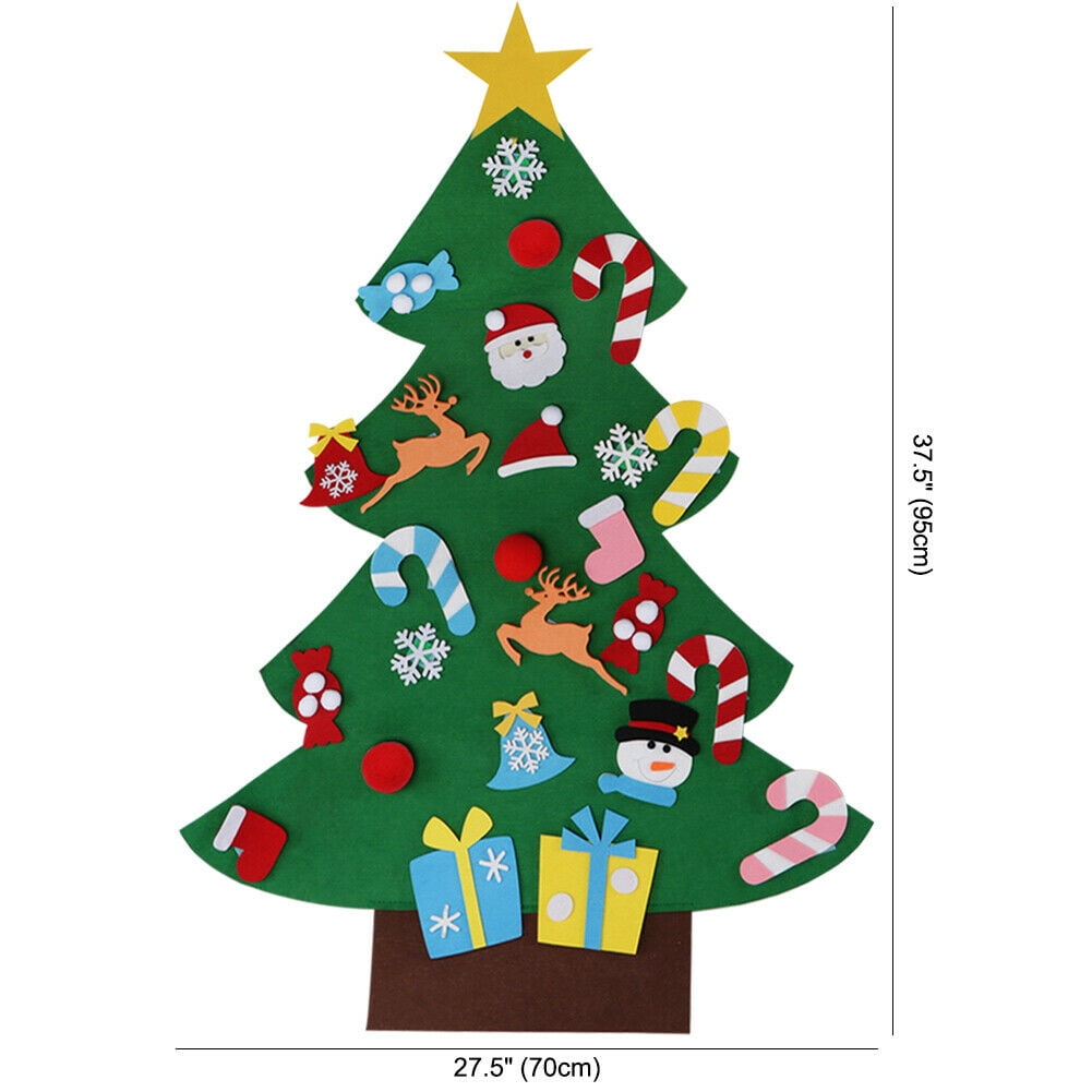 DIY Felt Christmas Tree Kit Set New Year Xmas Gifts Kids Toys Wall