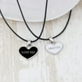 thumbnail image 3 of Yesbay 2Pcs/Set I Love You Forever Letter Heart Pendant Couple Necklace Valentines Gift-Black + White, 3 of 7