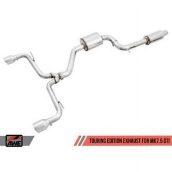 AWE Tuning Volkswagen GTI MK7.5 2.0T Touring Edition Exhaust with Chrome Silver Tips