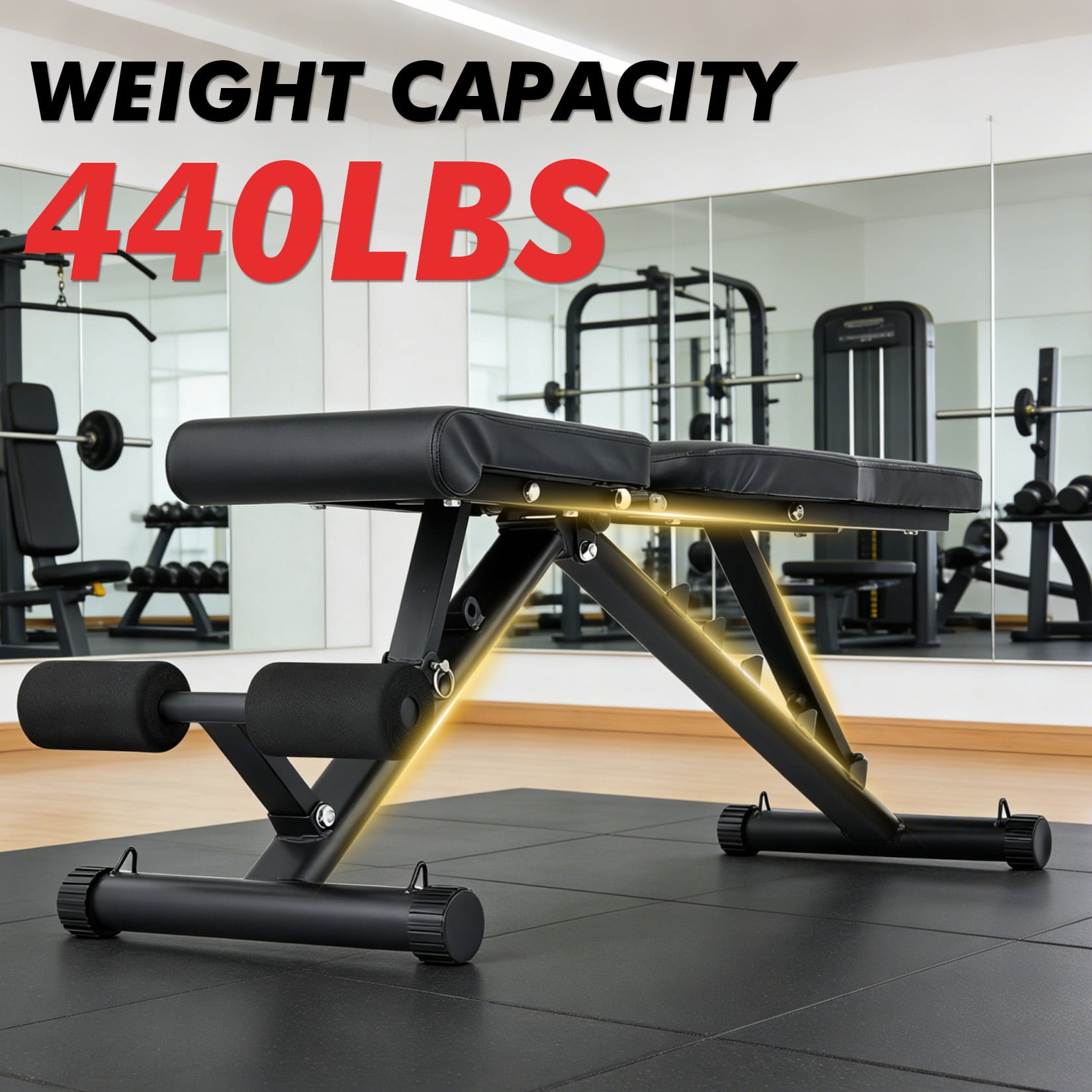 Adjustable Weight Bench for Home Gym, Foldable Workout Bench with Leg Developer & Preacher Pad, Incline Decline Bench Press for Full Body Strength Training
