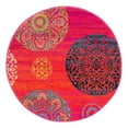 thumbnail image 3 of Unique Loom Azalea Collection Area Rug - Aromi (3' Round Rust Red/Orange), 3 of 7