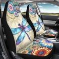 thumbnail image 4 of XYZCANDO Car Seat Covers Anti-Scratch Car Front Seat Covers Auto Seat Covers Protector Anti-Slip Truck SUV, Dragonfly Mandala Style, 4 of 10