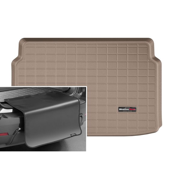 WeatherTech Cargo Trunk Liner with Bumper Protector compatible with 2018-2019 Ford EcoSport - Behind 2nd Row w/ Bumper Protector, Tan