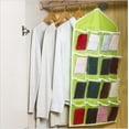 thumbnail image 4 of Wovilon Simple Houseware 16 Pockets Large Clear Pockets Over The Door Hanging Shoe Organizer, Green (20" x 15"), 4 of 6
