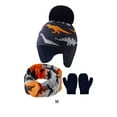 thumbnail image 4 of Sonducket Sombrero Bufanda Manoplas Conjunto con patrones de dinosaurio Diseño de orejeras Guantes para niños Animal Lindo Piezas de invierno Type2 NO2, 4 of 6
