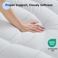 thumbnail image 3 of Waterproof Mattress Pad Queen, Quilted Fitted Queen Mattress Topper, Five-Layers Noiseless Mattress Protector Cover with 8"-21" Deep Pocket, Machine Washable, White, 60x80, 3 of 6
