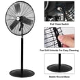 thumbnail image 6 of Achazel 24" Oscillating Pedestal Fan, 3 Speeds Industrial Standing Fan with Aluminum Blades Adjustable Height for Commercial Warehouse Garage, 6 of 8