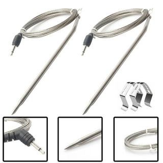 2 Pack Waterproof Thermometer Meat Probe and Clip Replacement for Thermopro  TP20, TP17, TP16, TP09B, TP08, TP07, TP06s, TP04, Famili MT004, OT007,  OT009, TP-10, MT-16, OT-08, Habor HCP5H 