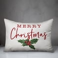 thumbnail image 3 of Creative Products Merry Christmas Poinsettia 14x20 Spun Poly Pillow, 3 of 3