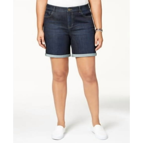 Style & Co Plus Size Cuffed Denim Shorts,