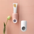 thumbnail image 4 of Kearding Dispensador de de de montaje en pared Soporte de exprimidor dispensador automático de de Estantería de artículos Juegos de accesorios de baño Rosado, 4 of 6