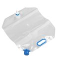 thumbnail image 4 of Contenedor de tanque de agua plegable de 15L, asa de transporte portátil de PVC de calidad alimentaria, bolsa de agua para acampar, montar, azul, 4 of 5