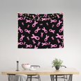 thumbnail image 2 of Hirioo Breast Cancer Awareness Print Tapestry Lightweight Fabric for Bedroom Aesthetic Home Wall Dorm Décor Living Room Decor 29x37 Inch, 2 of 8
