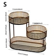 thumbnail image 4 of IAJFHAFS 3 Tier Fruit Basket Countertop Round Artistical Fruit Basket Bowl For Kitchen Counter Compact Metal Mesh Basket Fruits & Vegetables Stand, 4 of 5