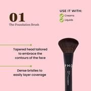 Sephora Collection The Total Brush Set 8PC, 4 Face Brushes, 4 Eye Brushes, Makeup Bag Included, Vegan Makeup Gift Set for All Formula Types