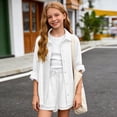 thumbnail image 4 of Fnooota Girls Outfit Sets 2 Piece, Long Sleeve School Summer Casual Kids' Clothing Sets White Size 10-11 T, 4 of 8