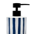 thumbnail image 3 of Mainstays Blue Stripe Hand Painted Stoneware Soap Pump, 3 of 6