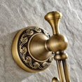 thumbnail image 4 of Diseño Antiguo Crochet Doble Mural pour Peignoir Salle de Bain WC en Laiton de Qualité Base Sculptée Patère Double de Couleur Bronze Économie d'Espace pour Entrée Armoire Toilette Chambre, 4 of 5