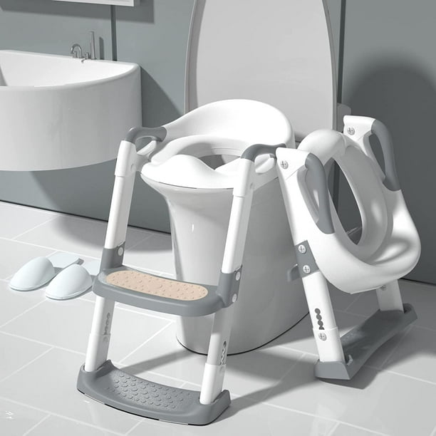 XJD Potty Training Toilet Seat for Toddlers,kids Folding Potty Seat with Ladders Steps Stools
