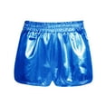 thumbnail image 4 of Audhol Metallic Shorts for Women Fashion Women Quick Drying Casual Solid Shorts Pants Mardi Gras Shorts Blue XL, 4 of 5