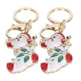 thumbnail image 2 of Decorative Hanging Ornaments2Pcs Santa Keychain Pendant Cute Keychain Pendant Santa Keychain Pendant Convenient Use, 2 of 5
