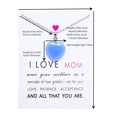 thumbnail image 3 of FENGGHAO Mothers Day Glow In The Dark Love Pendant Necklace Fluorescent Multicolor Stone Look Stainless Steel Chain with Card, 3 of 7