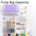 thumbnail image 5 of Pencil Case Big Capacity Multiple Compartments Large Pencil Pouch Pen Bag Box Holder Organizer Simple Storage Aesthetic Stationery Cosmetic for Adults Men Women Office Essentials, 5 of 7