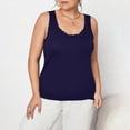 thumbnail image 3 of BLVB Womens Plus Size Summer Tank Tops U Neck Lace Camisole Sleeveless T Shirts Slim Fit Layering Tunics Tee XL-5XL, 3 of 7