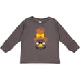 thumbnail image 3 of Inktastic Halloween Fall Cute Smiling Scarecrow Face Girls Long Sleeve Toddler T-Shirt, 3 of 5